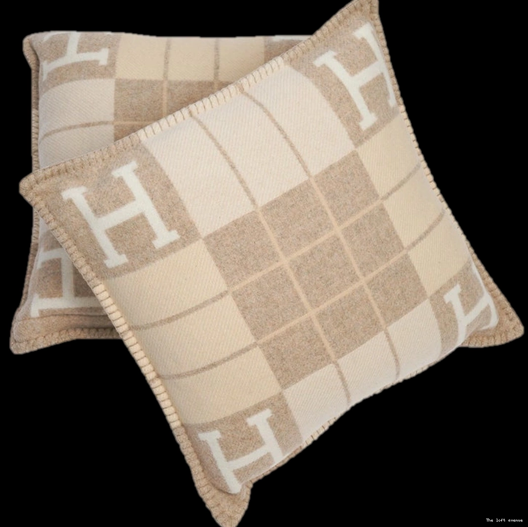 PILLOW THROW STRIPE WOOL HERMES 0714